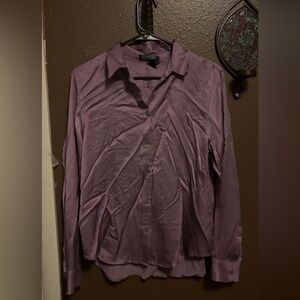 Tahari Purple Long-Sleeve Woman's Dress Shirt